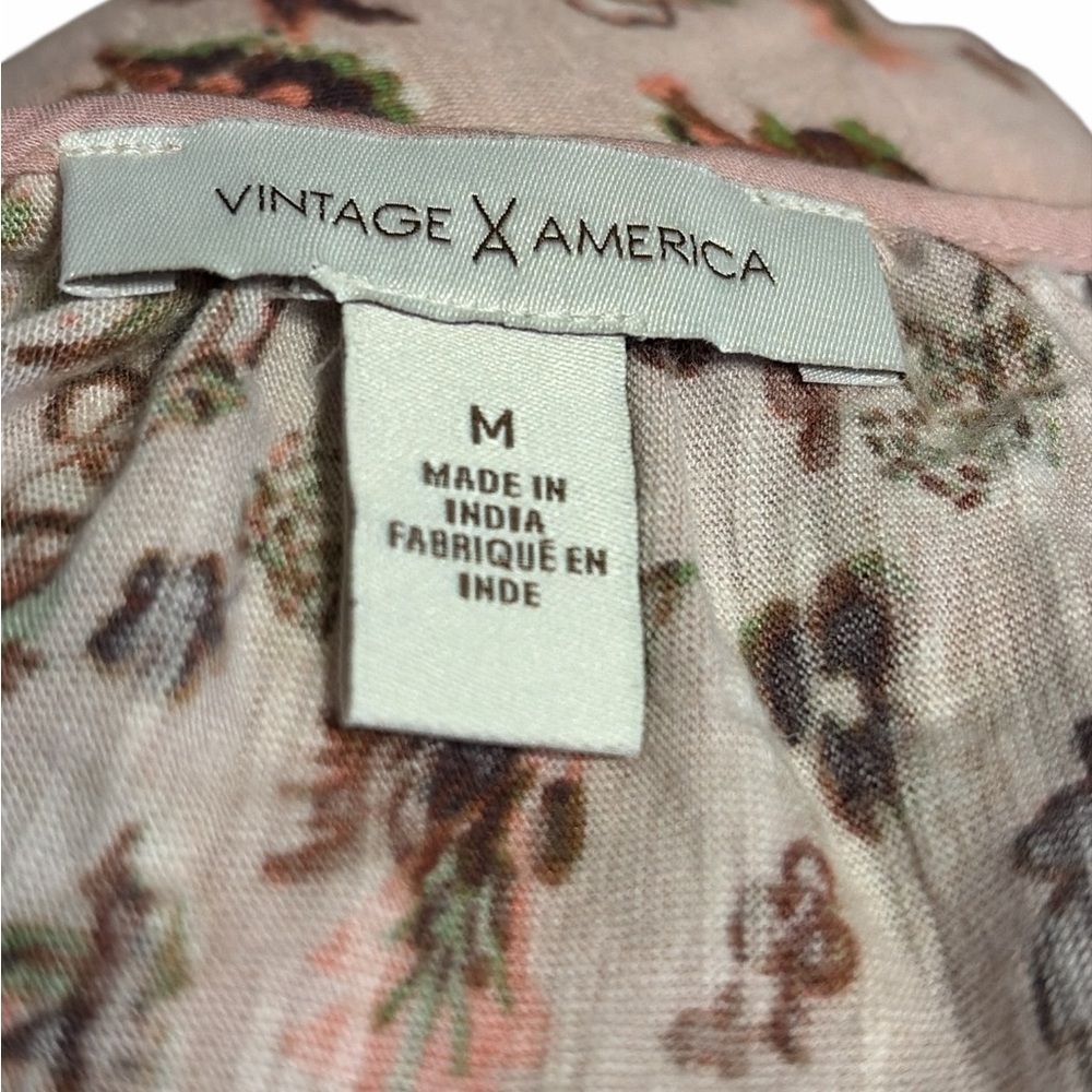 Vintage America Floral Blouse in Pink and Purple - Picture 4 of 7
